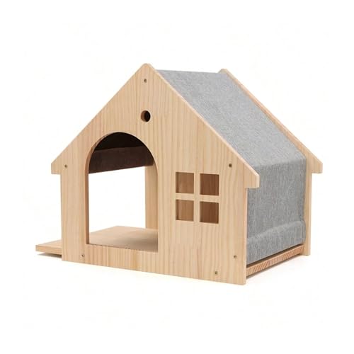 CQJJXKYC Kletterbaum für Katzen Cat Condo Villa Holzkatzen Klettern Schwimmendes Regal Kätzchenhaus Wandmöbel für Schlafen und Ausruhen Katzenkratzbaum(Cat House) von CQJJXKYC