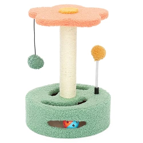 CQJJXKYC Kletterbaum für Katzen Katzen-Klettergerüst, klein, Sisal, neckendes Haustierspielzeug, Brett, Krallenschleifen, Katzenspielzeug, Karussell-Typ, Katzen-Klettergerüst Katzenkratzbaum(Pink) von CQJJXKYC