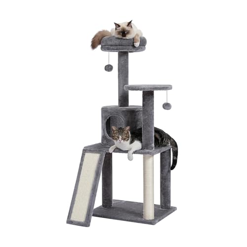 CQJJXKYC Kletterbaum für Katzen Katzenkratzturm, Wohnmöbel, Katzenbaum, Haustiere, Hängematte, Sisal, Katzenkratzbaum, Klettergerüst, Spielzeug, geräumige Sitzstange Katzenkratzbaum(AMT0051GY-HZ) von CQJJXKYC