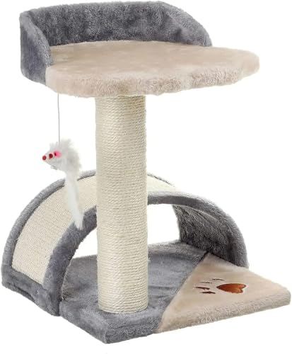 CQJJXKYC Kletterbaum für Katzen Kratzbaum Spielzeug Eigentumswohnung Haustier Katze Kratzspielzeug Sisal Katze Interaktives Spielzeug Kätzchen Übung Klettergerüst Katzenkratzbaum(Gray) von CQJJXKYC