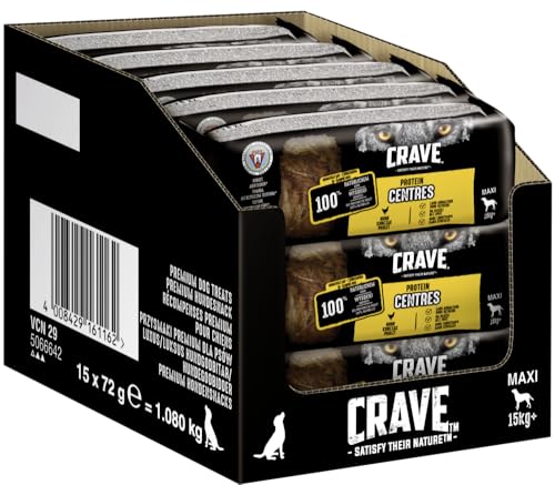 CRAVE™ Hund Snacks Protein Centres Maxi mit Huhn 15x72g von CRAVE