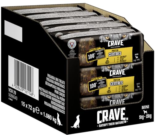 CRAVE Hund Beutel Protein Centres Mini mit Huhn 15 x 72g von CRAVE