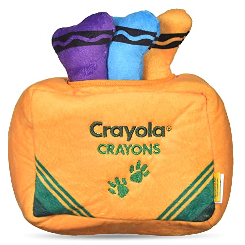 Crayola Hundespielzeug für Haustiere, mit Quietschelement, 20.3 cm, sichtbare Farbspielzeug, Hunde sehen am besten, Burrow-Stil, Bereicherung, Hundespielzeug von CRAYOLA