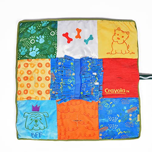 Crayola for Pets Doggie Play Mat, Schnüffelmatte, Puzzle Spielzeug, Leckerli-Versteck Spielmatte für Hunde mit Knistergeräusch, Hundesicherungsspielzeug für geistige Stimulation von CRAYOLA