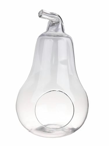 Dekoglas Kugelvase Terrarium Birne H. 36,5cm klar transparent aus Glas Duif von CREAFLOR HOME