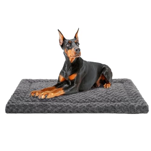 CREASION Hundebett, 76,2 cm, für Herbst und Winter, dünner Abschnitt der Hundematte, ganzjährig, universal, Rosen-Samt, Katzenstreu, doppelseitig, Haustiermatratze, Schlafen mit Hundebetten unter 17,5 von CREASION