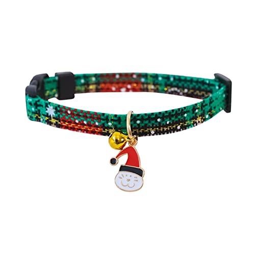 CRGANGZY Hund Katze Halsband Weihnachtsdekoration Verstellbar Hund Katze Zubehör mit Weihnachtsmann Anhänger Hund Katze Halsband for Festival Party Hund Katze Halsband Weihnachtsdekorationen von CRGANGZY