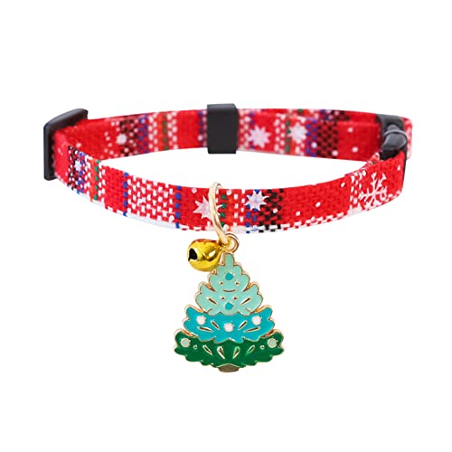 CRGANGZY Hund Katze Halsband Weihnachtsdekoration Verstellbar Hund Katze Zubehör mit Weihnachtsmann Anhänger Hund Katze Halsband for Festival Party Hund Katze Halsband Weihnachtsdekorationen von CRGANGZY