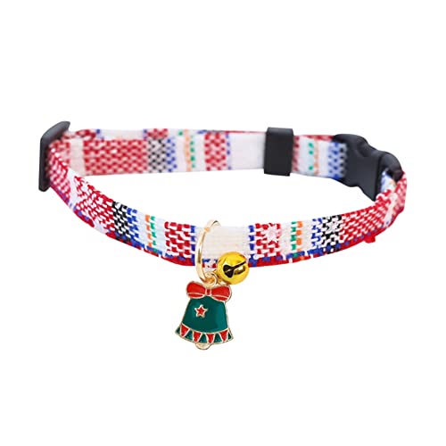 CRGANGZY Hund Katze Halsband Weihnachtsdekoration Verstellbar Hund Katze Zubehör mit Weihnachtsmann Anhänger Hund Katze Halsband for Festival Party Hund Katze Halsband Weihnachtsdekorationen von CRGANGZY