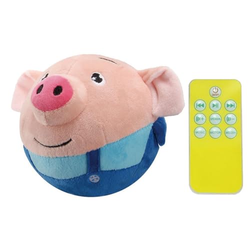 CRGANGZY Hundebälle, interaktives Hundespielzeug, langlebiges, bewegungsaktiviertes, automatisches Plüsch-Rollballspielzeug für Welpen/kleine/mittlere wiederaufladbar über USB von CRGANGZY