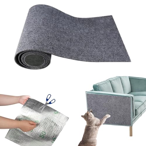 CRGANGZY Kratzmatte Katze Katzenkratzbretter Selbstklebend Kratzteppich, Cat Scratching Mat, DIY Trimmbarer Teppich Katzenkratzbretter, Kratzschutz Katzenkratzmatte for Teppiche Sofa Möbel von CRGANGZY