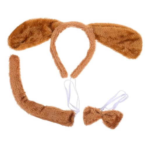 CRILSTYLEO 1 Satz Hundestirnband Tier kostüme animal costume Haustier Kostümzubehör hundeschwanz Tier Ohren haarreif Party-Kostüm-Requisite Tierschwanz-Requisiten Welpen Requisiten Stoff von CRILSTYLEO