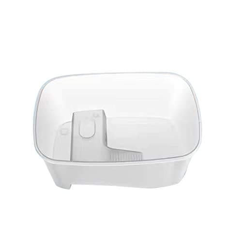 Tank Turtles Habitat Kunststofftanks mit geneigtem Futternapf, Schwimmbereich for Rotohrschildkröten, rutschfeste Box, leicht zu reinigen/110 (Color : White) von CROKZ