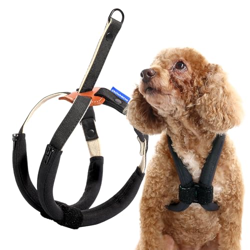 Crown Koni Hundegeschirr,S Schwarz Leicht Gepolstertes Hundehalfter für Spaziergänge oder Training Große und mittlere Hunde, Schützendes Haustierzubehör, einfach zu bedienen für Sie von CROWN KONI