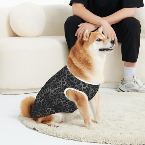 CSIVKEJ Hunde-T-Shirt für Katzen und Hunde, weich, niedlich, für kleine und mittelgroße Hunde, Braun / Schwarz von CSIVKEJ