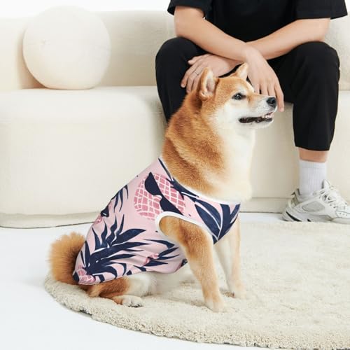 CSIVKEJ Hunde-T-Shirt mit Ananas-Aufdruck, für Katzen und Hunde, weich, niedlich, für kleine, mittelgroße und große Hunde von CSIVKEJ