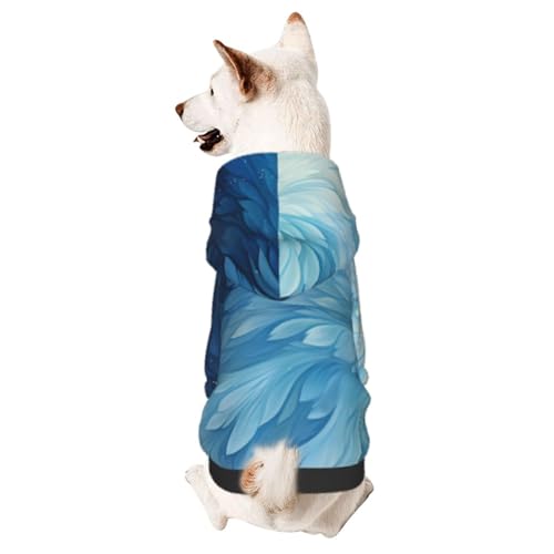 Flowers Chic 3D-Hunde-Kapuzenpullover für kleine Haustiere, ein gemütliches Kostüm für stilvolle Welpen, Cosplay, Größe XL von CSIVKEJ