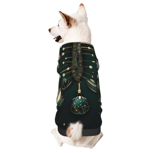 Green Light Chic 3D-Hunde-Kapuzenpullover für kleine Haustiere, ein gemütliches Kostüm für stilvolle Welpen, Cosplay, Größe XS von CSIVKEJ