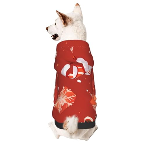 Weihnachtliche Schneeflocke, schicker 3D-Hunde-Kapuzenpullover für kleine Haustiere, ein gemütliches Kostüm für stilvolle Welpen, Cosplay, Delight L von CSIVKEJ