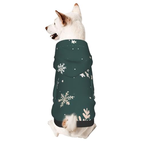 Weihnachtliche Schneeflocke, schicker 3D-Hunde-Kapuzenpullover für kleine Haustiere, ein gemütliches Kostüm für stilvolle Welpen, Cosplay, Delight M von CSIVKEJ