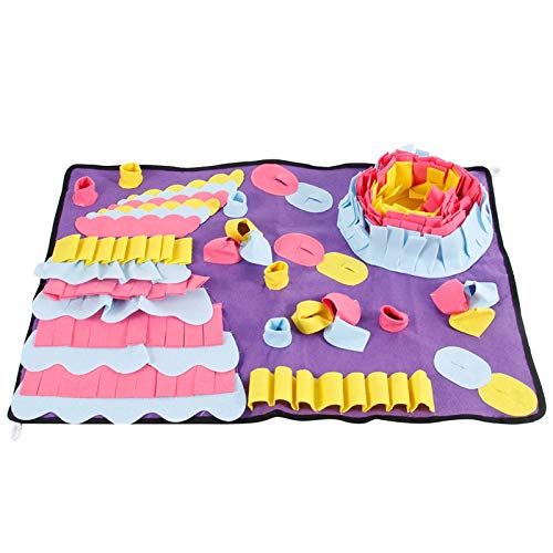 Schnüffelteppich für Hunde Pet Dogs Snuffle Mat Leck-Nahrungsmittel Pad Cat Dog Training Decke Nose Arbeit Spielzeug Verlangsamen Füttern Intelligenz Mats Schnüffelkissen für Haustiere von CSSHNL