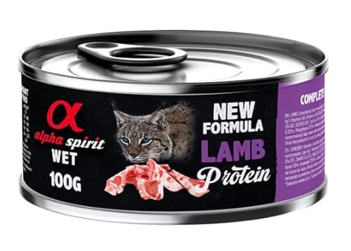 Alpha Spirit Nassfutter für Katzen, 6 Dosen x 100 g (Lamm) von CT-TRONICS