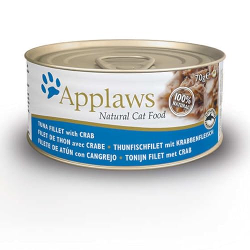Applaws Nassfutter für Katzen, 24 Dosen x 70 g, verschiedene Geschmacksrichtungen, ältere Kätzchen für alle Altersgruppen (Thunfisch und Krabbe) von CT-TRONICS