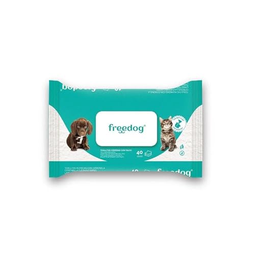 CT-TRONICS Freedog Feuchttücher für Hunde und Katzen, 2 x 40 Tücher (Talco) von CT-TRONICS