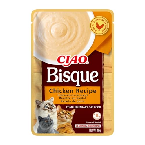 Churu Bisque Katze Nassfutter für Katzen, 12 x 40 g (Huhn) von CT-TRONICS