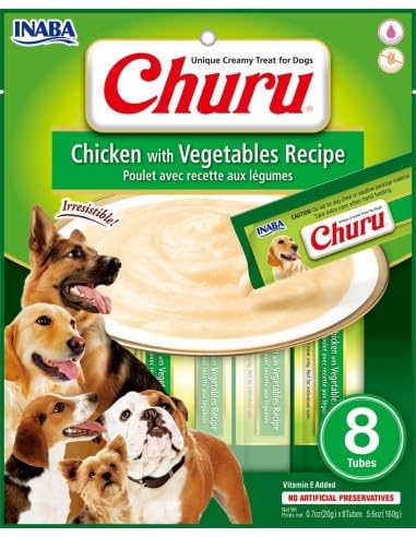 Churu Hunde gesunde Snacks für Hunde (Huhn und Gemüse, 8 x 8 x 20 GR) von CT-TRONICS