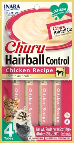 Churu Katze Hairball 12 x 4 x 14 g Nassfutter für Katzen (Huhn) von CT-TRONICS