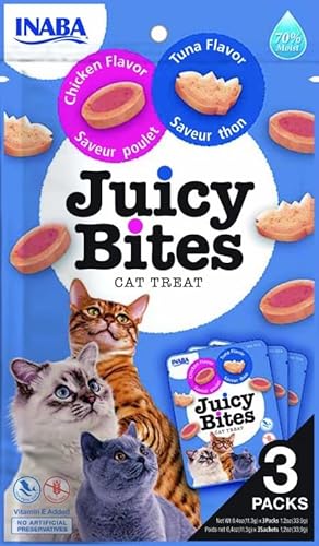 Churu Katze Juicy Bites 6x3x11 Gr (Gesamt 198 gr) (Huhn und Thunfisch) von CT-TRONICS