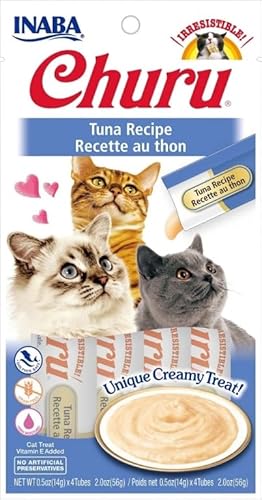 Churu Snack für Katzen, 12 x 4 x 14 g, Nassfutter für Katzen (Thunfisch) von CT-TRONICS