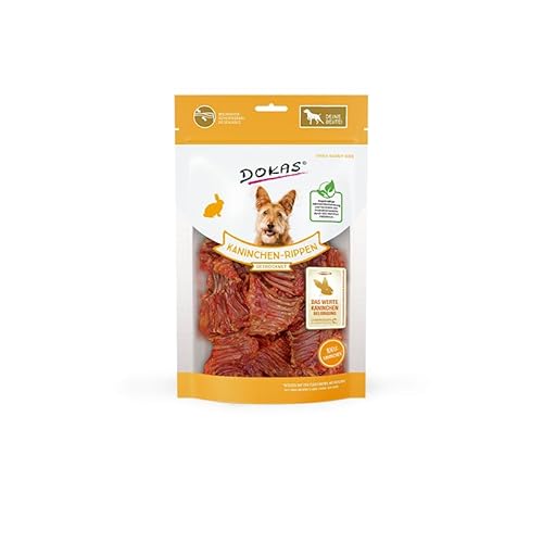 DOKAS Kaninchenrippen, 7 x 100 g Hundefutter von DOKAS