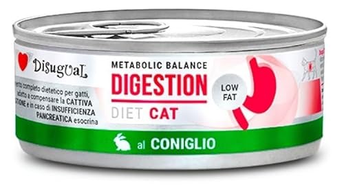 Disugual Katzen-Diät, niedrige Fettverdauung, besondere Ernährungsbedürfnisse, verschiedene Geschmacksrichtungen und Mischungen, (12 x 85 g, Kaninchen) von CT-TRONICS