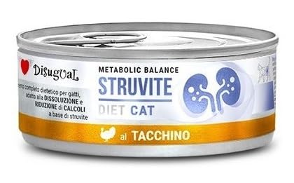 Disugual Struvite Katzen-Diät, besondere Ernährungsbedürfnisse, verschiedene Geschmacksrichtungen und Mischungen, (12 x 85 g, Truthahn) von CT-TRONICS