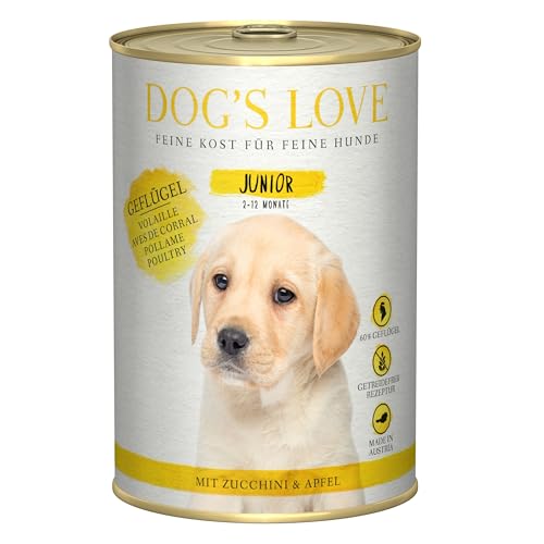 Dog's Love Puppy Nassfutter für Welpen, 6 x 400 g (6 x Geflügel) von CT-TRONICS