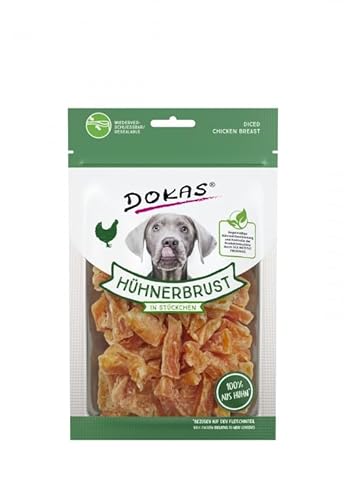 Dokas Snack Natural Hähnchenbrust Stücke für Hunde 10 x 70 g von CT-TRONICS