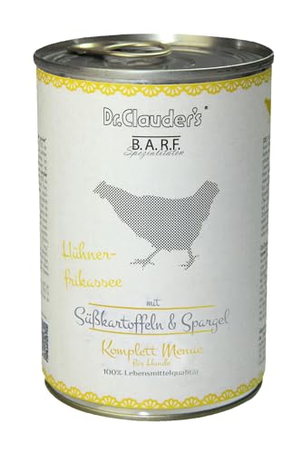 Dr. Clauder's Nassfutter für Hunde | Barffutter | 6 x 400 g | verschiedene Geschmacksrichtungen | (6 x 400 g, Hühnereintopf von CT-TRONICS