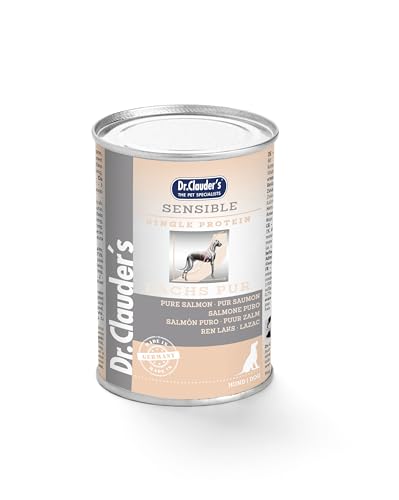 Dr. Clauder's | Nassfutter für Hunde | Sorte Sensitive Diet | spezielle Diät | Super Premium-Produkt | 6 x 400 g | (6 x 400 g, reiner Lachs) von CT-TRONICS