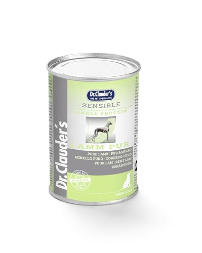 Dr. Clauder's | Nassfutter für Hunde | Sorte Sensitive Diet | spezielle Diät | Super Premium-Produkt | 6 x 400 g | (6 x 400 g, reines Lamm) von CT-TRONICS