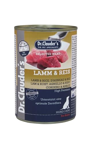 Dr. Clauder's Premium Hundefutter | Präbiotische Sorte | verschiedene Geschmacksrichtungen | 6 x 400 g | (6 x 400 g, Lamm und Reis) von CT-TRONICS