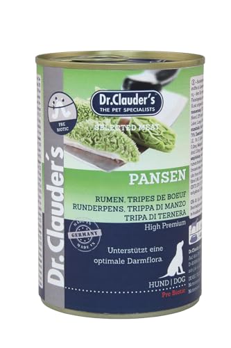 Dr. Clauder's Premium Hundefutter | Präbiotische Sorte | verschiedene Geschmacksrichtungen | 6 x 400 g | (6 x 400 g, Rinderbärmel) von CT-TRONICS