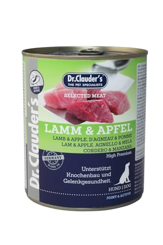 Dr. Clauder's Premium Hundefutter | Präbiotische Sorte | verschiedene Geschmacksrichtungen | 6 x 800 g | (6 x 800 g, Lamm und Apfel) von CT-TRONICS