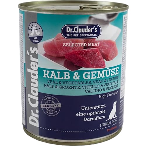 Dr. Clauder's Premium Hundefutter | Präbiotische Sorte | verschiedene Geschmacksrichtungen | 6 x 800 g | (6 x 800 g, Rindfleisch und Gemüse) von CT-TRONICS