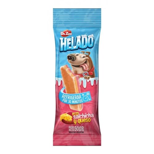 Dr.Zoo Eiscreme für Hunde, 12 x 50 g, verschiedene Geschmacksrichtungen von Creme, Bananensplit oder Wurst und Käse, schmackhaft (12 x 50 g, Wurst und Käse) von CT-TRONICS