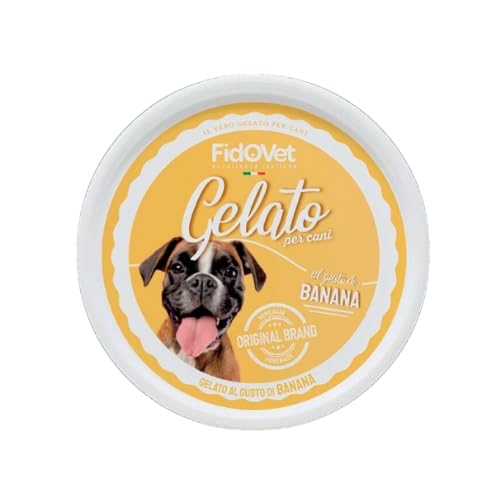 Fidovet Natürliches Eis und Joghurt für Hund und Katze, 9 x 40 g, in Wasser verdünnt 9 x 120 g, (9 x 40 g, Banane) von CT-TRONICS