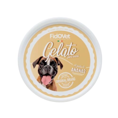 Fidovet Natürliches Eis und Joghurt für Hund und Katze, 9 x 40 g, wasserverdünnt 9 x 120 g, (9 x 40 g, Ananas) von CT-TRONICS