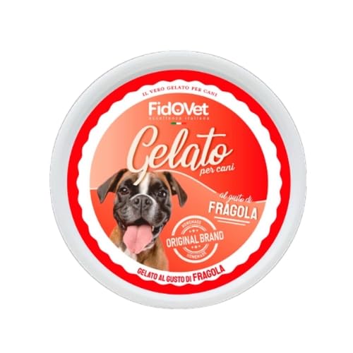 Fidovet Natürliches Eis und Joghurt für Hund und Katze, 9 x 40 g, wasserverdünnt 9 x 120 g, (9 x 40 g, Erdbeere) von CT-TRONICS