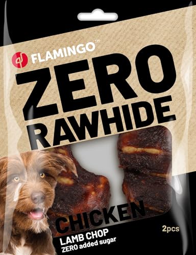 Flamingo Snack | Sorte Zero Rawhide | verschiedene Geschmacksrichtungen | (6 x 80 g, Flamingo Snack Zero Rawhide Schnitzel mit Hühnchen und Lamm) von CT-TRONICS